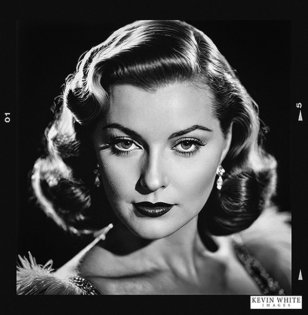 AI Hollywood style glamour portrait 40s